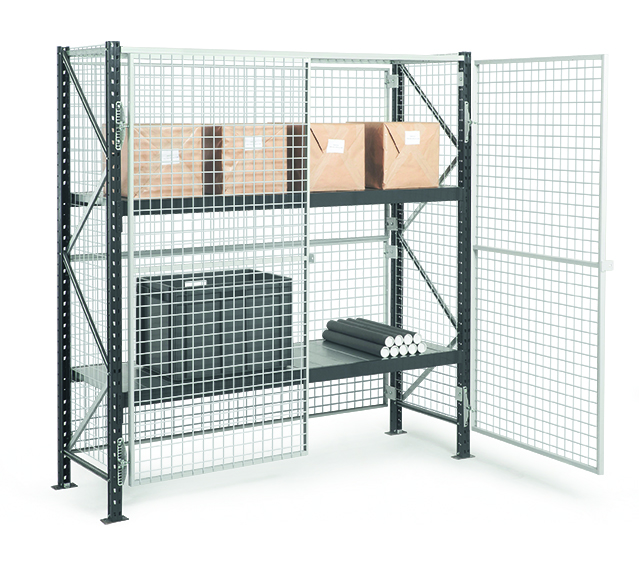 Secure mesh longspan shelving