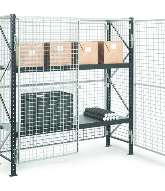 Secure mesh longspan shelving
